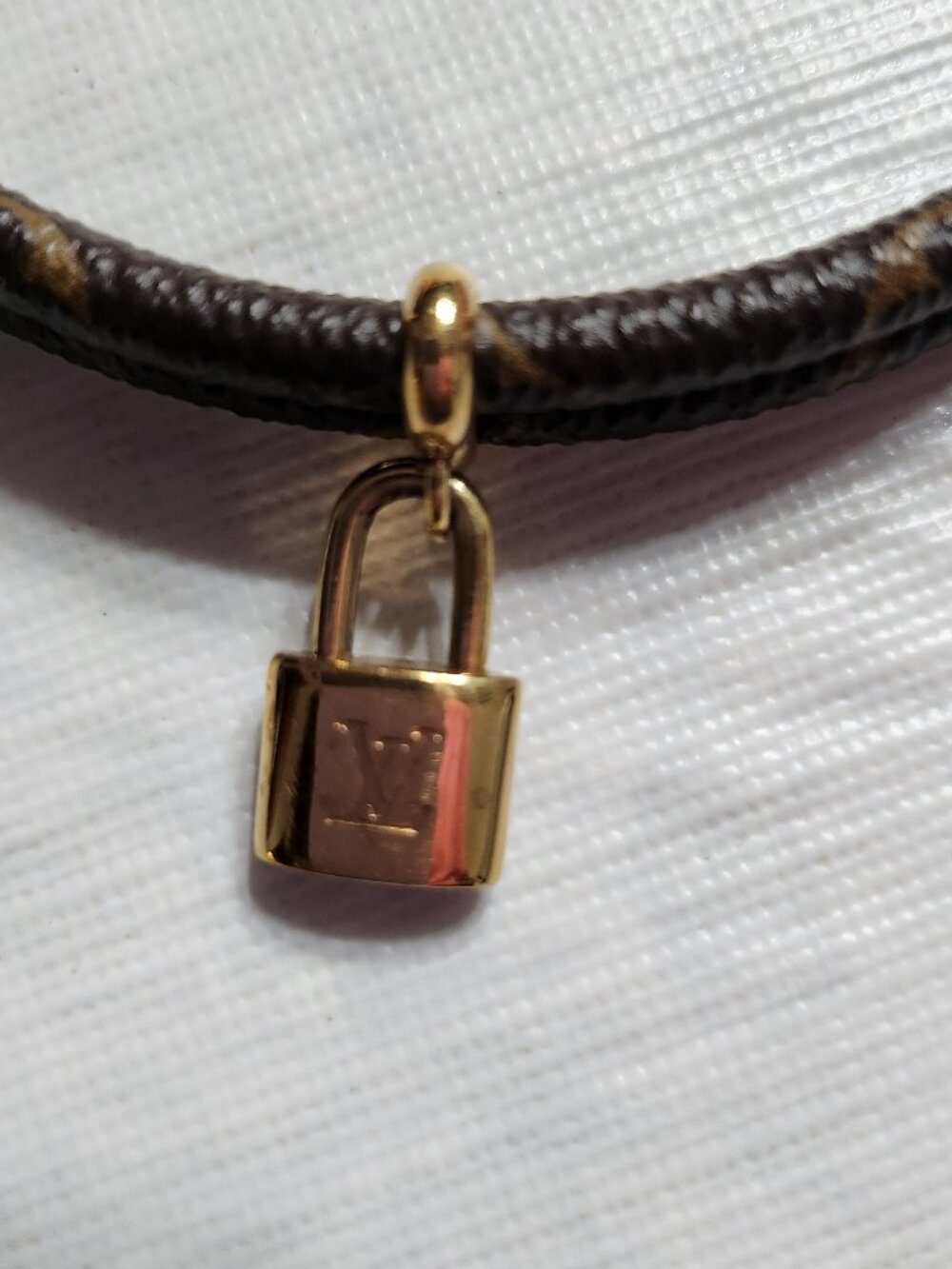 Louis Vuitton “Keep It Twice” Monogram Canvas Bracelet With Padlock Charm View 4